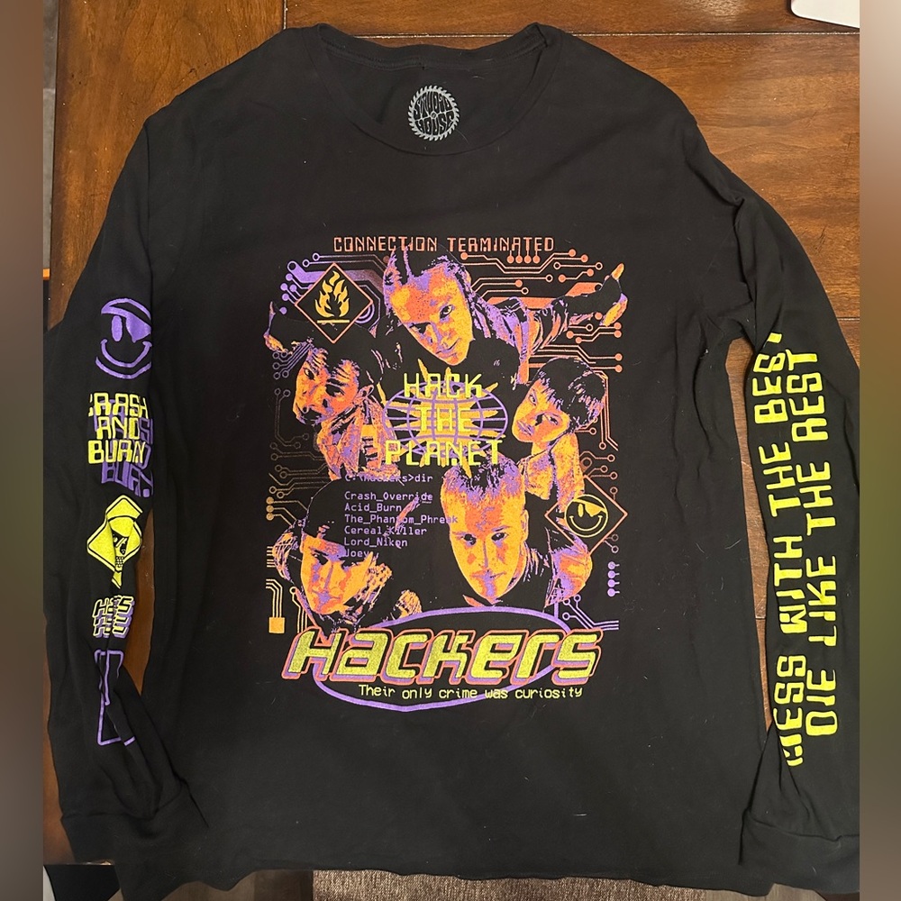 Studiohouse Designs Long Sleeve Hackers movie shirt XL